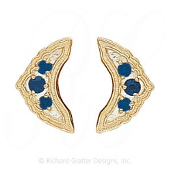 GS047-2 S - 14 Karat Gold Sapphire Slide 